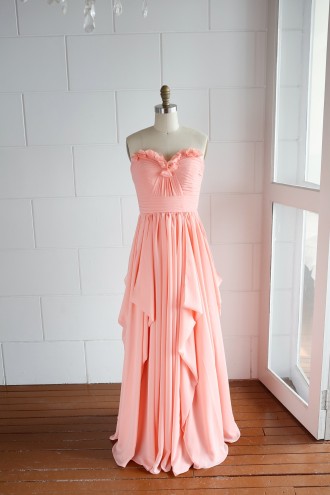 Princessly.com-K1000061-A-line Coral Strapless Sweetheart Ruffle Bridesmaid Dress-20