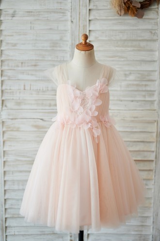 Princessly.com-K1003919-Strap Blush Pink Lace Tulle Wedding Flower Girl Dress with Beading-20