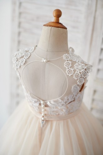 Princessly.com-K1003887-Champagne Tulle Ivory Lace Keyhole Back Wedding Flower Girl Dress-20