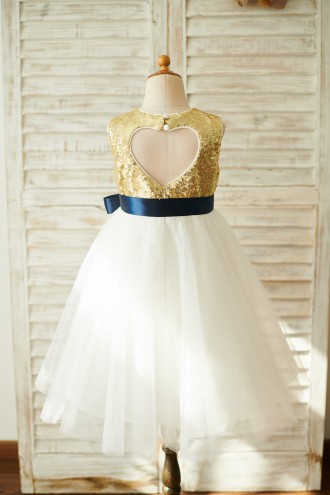 Princessly.com-K1003842-Gold Sequin Ivory Tulle Keyhole Back Wedding Flower Girl Dress-20