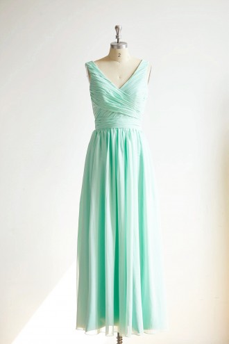 Princessly.com-K1000298-V Neck Mint Blue Chiffon Long Wedding Bridesmaid Dress-20