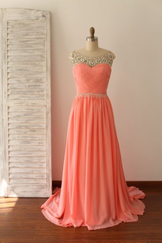Princessly.com-K1000219-Beaded Coral Chiffon Long Prom Dress-20