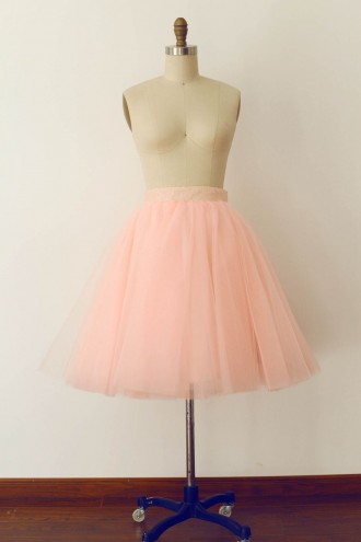 Princessly.com-K1000267-Pink Tulle Sequin Skirt/Short Woman Skirt-20