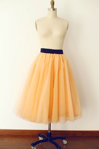 Princessly.com-K1000268-Champagne Tulle Skirt/Short Woman Skirt-20