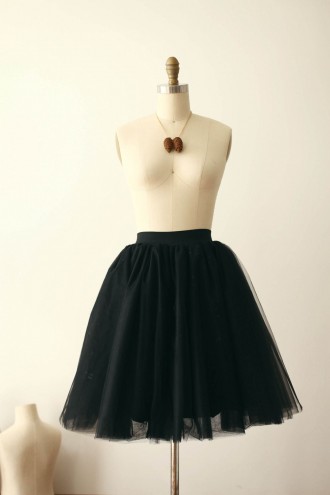 Princessly.com-K1000260-Black Tulle TUTU Skirt/Short Woman Skirt-20