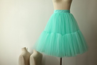 Princessly.com-K1000273-Mint Blue Tulle Skirt/Short Woman Skirt-20