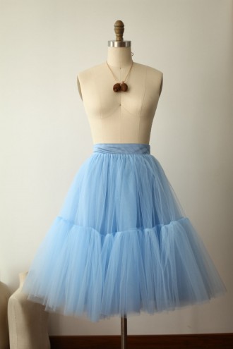 Princessly.com-K1000272-Blue Tulle Skirt/Short Woman Skirt-20