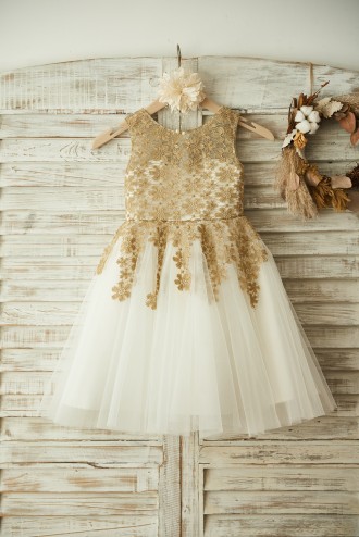 Princessly.com-K1003376-Gold Lace Ivory Tulle Wedding Flower Girl Dress-20