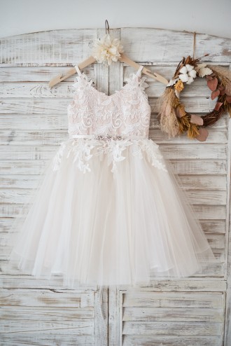 Princessly.com-K1003578-Ivory lace Tulle Spaghetti straps Wedding Flower Girl Dress with Beaded Belt-20