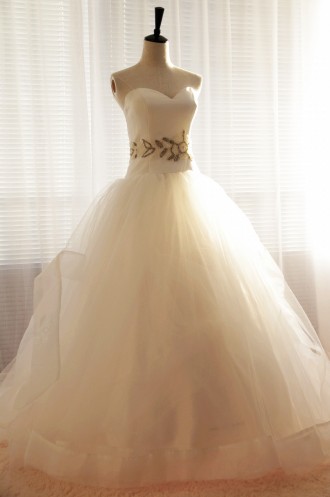 Princessly.com-K1000017-Strapless Sweetheart Tulle Ball Gown Wedding Dress with Beaded Waist-20