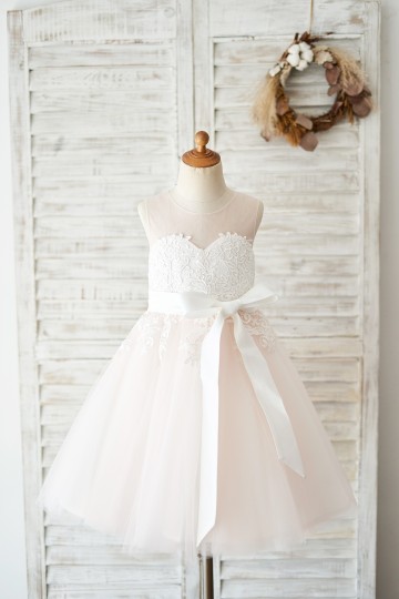 Princessly.com-K1004038-Keyhole Back Ivory Lace Pink Tulle Wedding Flower Girl Dress-20