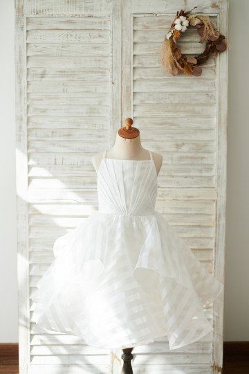 Princessly.com-K1003835-Ivory Stripe Organza Spaghetti Straps Wedding Flower Girl Dress-20