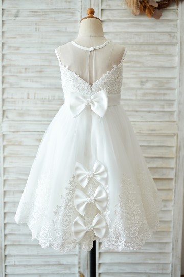 Princessly.com-K1003901-Ivory Lace tulle Wedding Flower Girl Dress with bows-20