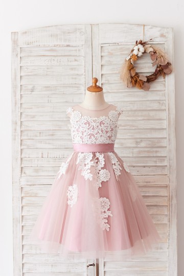 Princessly.com-K1004055-Ivory Lace Mauve/Silver Gray Tulle Wedding Flower Girl Dress-20