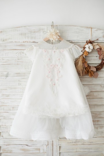 Princessly.com-K1003880-Ivory Polka Dot Lace Tulle Cap Sleeves Open Back Wedding Flower Girl Dress-20