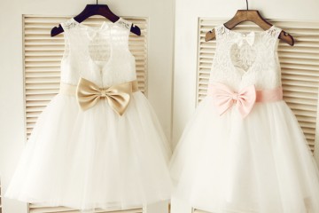 Princessly.com-K1003322-Keyhole Ivory Lace Tulle Wedding Flower Girl Dress/Champagne/Pink Bow Belt-20