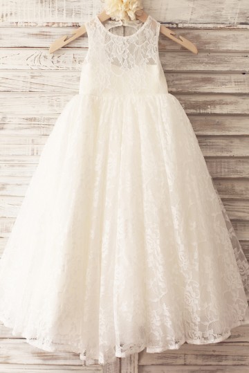 Princessly.com-K1004016-Princess Ivory Lace Keyhole Back Floor Length Wedding Flower Girl Dress-20