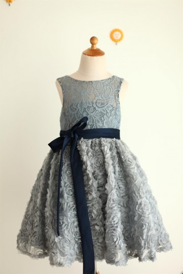 Princessly.com-K1000041-Gray Lace Rosette Keyhole Back Flower Girl Dress-20