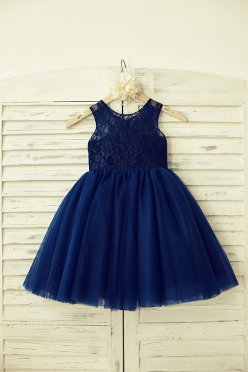 Princessly.com-K1000129-Sheer Neck Navy Blue Lace Tulle Flower Girl Dress-20