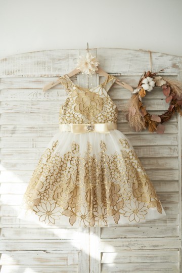 Princessly.com-K1003718-Gold Lace Ivory Tulle Wedding Flower Girl Dress-20