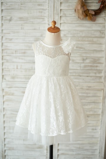 Princessly.com-K1003556-Ivory Lace Tulle V Open Back Wedding Flower Girl Dress with Flower-20
