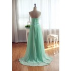 Princessly.com-K1001952-Mint Chiffon Bridesmaid Dress Prom Dress Strapless Sweetheart Dress-01